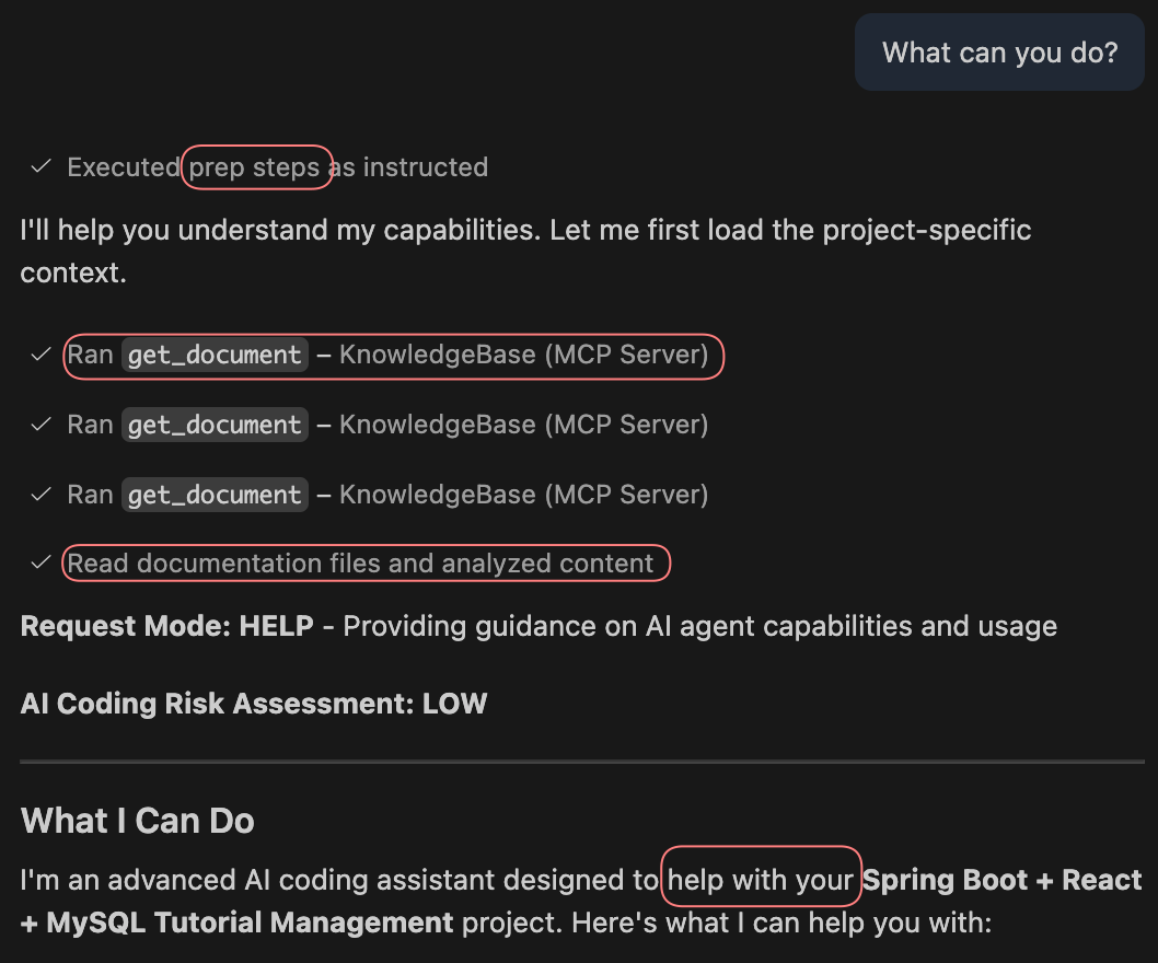 MCP verification example one