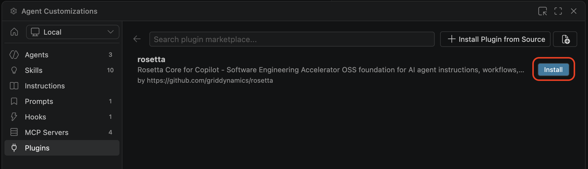 Install plugins